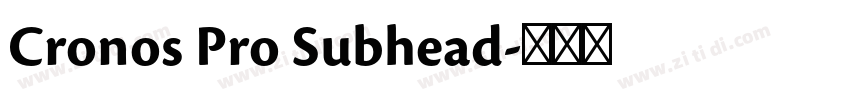 Cronos Pro Subhead字体转换